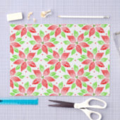 Red Green Waterverf Poinsettia Patroon Tissuepapier (Craft)