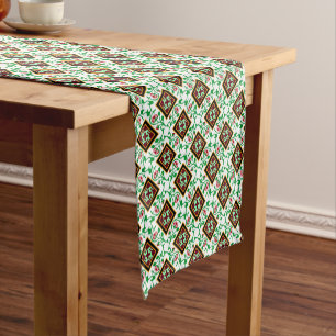 Red Green White Barcelona Floral Korte Tafelloper
