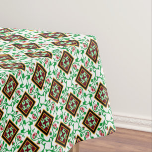 Red Green White Barcelona Floral Tafelkleed