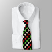 Red Green White Black Polka Dot Stropdas (Gebonden)