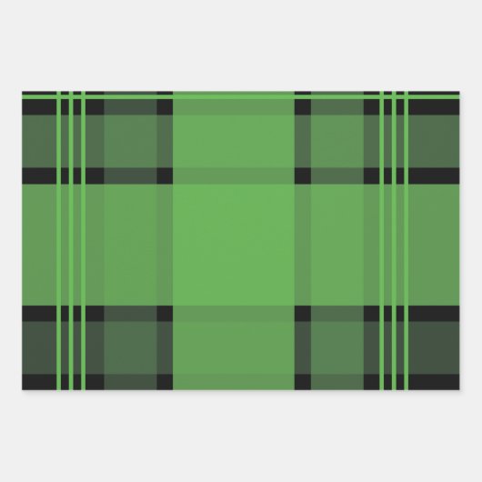 Red Green White Black Pset Pattern Stripes Gift Inpakpapier Vel (Voorkant 2)