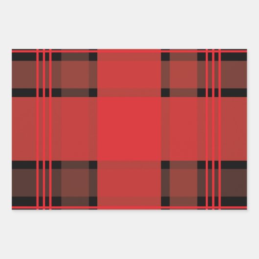 Red Green White Black Pset Pattern Stripes Gift Inpakpapier Vel (Voorkant)