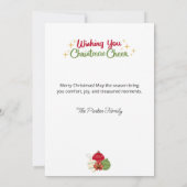 Red Green White Christmas Balls Card Feestdagenkaart (Achterkant)