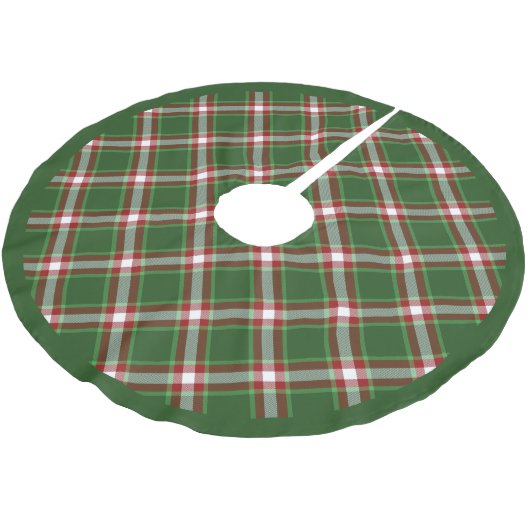 Red Green White Cool Red Lumberjack Patroon Kerstboom Rok (Gekanteld)