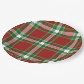 Red Green White Cool Red Lumberjack Patroon Papieren Bordje (Gekanteld)
