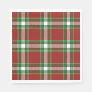 Red Green White Cool Red Lumberjack Patroon Servet