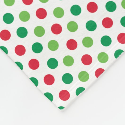 Red Green White Dot Kerstmis Fleece Deken (Hoek)