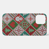 Red Green White Faux Knit-kerstpatroon Case-Mate iPhone Case (Achterkant (horizontaal))