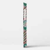 Red Green White Faux Knit-kerstpatroon Case-Mate iPhone Case (Achterkant / Links)