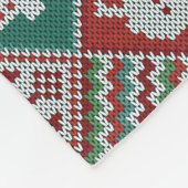 Red Green White Faux Knit-kerstpatroon Fleece Deken (Hoek)