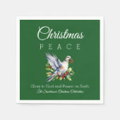 Red Green White Peace Dove Christian Christmas Servet (Voorkant)