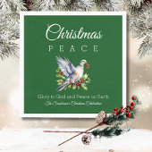 Red Green White Peace Dove Christian Christmas Servet