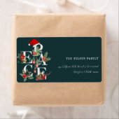 Red Green White Peace-kerstfeestadres Etiket (Insitu)