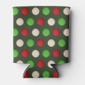 Red Green White Polka Dot Blikjeskoeler (Voorkant)