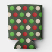 Red Green White Polka Dot Blikjeskoeler (Achterkant)
