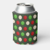 Red Green White Polka Dot Blikjeskoeler (Blikje Achterkant)