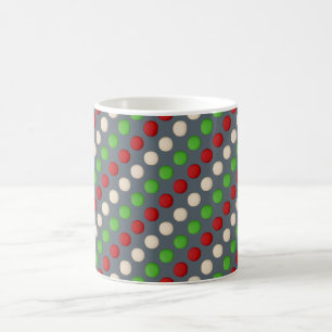 Red Green White Polka Dot Koffiemok