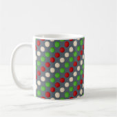 Red Green White Polka Dot Koffiemok (Links)
