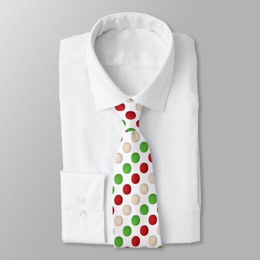 Red Green White Polka Dot Stropdas (Gebonden)