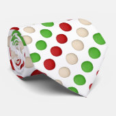 Red Green White Polka Dot Stropdas (Opgerold)