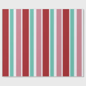 Red Green & White Snowflake Lane Wrapping Paper Cadeaupapier (Vlak)