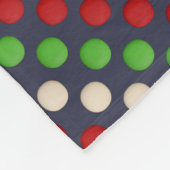 Red Green White Stippen Fleece Deken (Hoek)