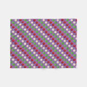 Red Green White Stippen Fleece Deken (Voorkant (Horizontaal))