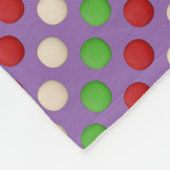 Red Green White Stippen Fleece Deken (Hoek)