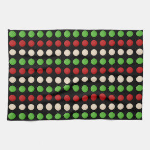 Red Green White Stippen Theedoek