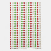 Red Green White Stippen Theedoek (Verticaal)