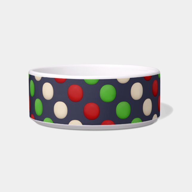 Red Green White Stippen Voerbakje (Links)