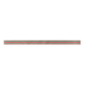 Red Green White Striped Satijnen Lint (Voorkant)