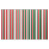 Red Green White Striped Stof (Fat Quarter)