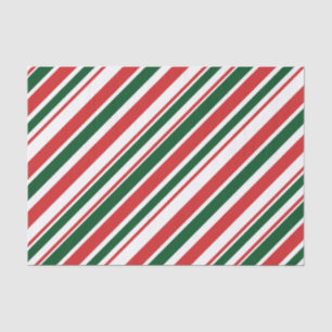 Red Green White Striped Tissuepapier