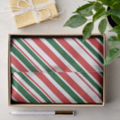 Red Green White Striped Tissuepapier (Geschenk)
