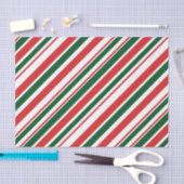 Red Green White Striped Tissuepapier (Craft)
