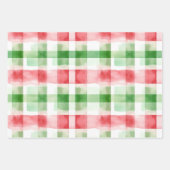 Red Green White Stripes Birthday Inpakpapier Vel (Voorkant)