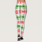 Red Green White Stripes Leggings (Achterkant)