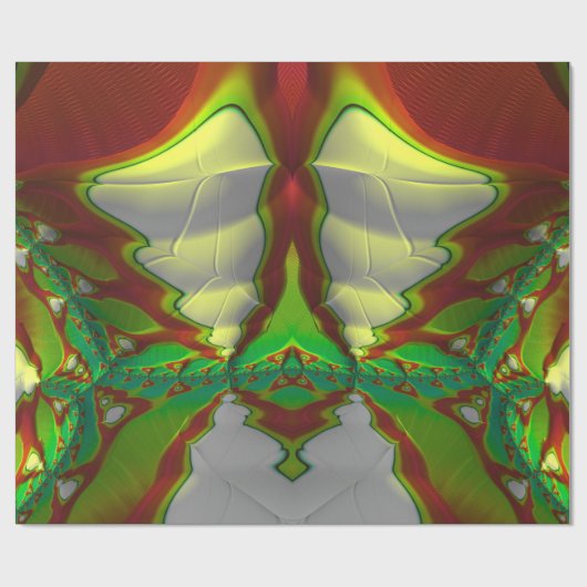 ~ Red Green White van 100 ~ Kerstmis Cadeaupapier (Vlak)