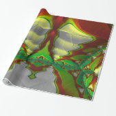 ~ Red Green White van 100 ~ Kerstmis Cadeaupapier (Uitgerold)