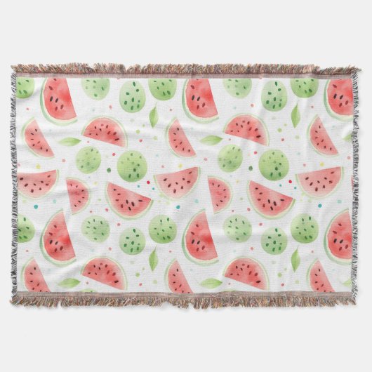Red Green White Watermelons   Deken (Voorkant)