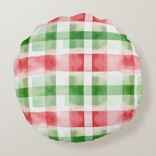 Red Green White Watermelons Rond Kussen (Achterkant)