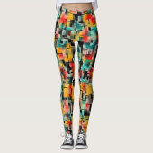 Red Green Yellow Black Leggings (Voorkant)