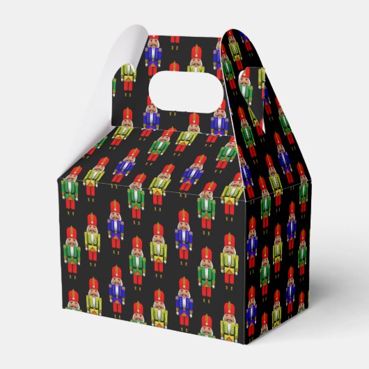 Red Green Yellow Nutcracker Tiled Pattern Bedankdoosjes (Achterkant)