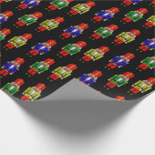 Red Green Yellow Nutcracker Tiled Pattern Cadeaupapier (Hoek)