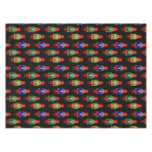 Red Green Yellow Nutcracker Tiled Pattern Tafelkleed (Voorkant (Horizontaal))