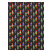 Red Green Yellow Nutcracker Tiled Pattern Tafelkleed (Voorkant)