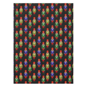 Red Green Yellow Nutcracker Tiled Pattern Tafelkleed