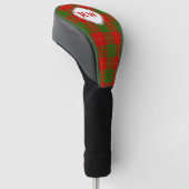 Red Green Yellow Tartan Plaid Monogram Golfheadcover (Schuin)