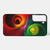 Red Green Yin Yang Modern Abstract Art Pattern #20 Samsung Galaxy Hoesje (Achterkant horizontaal)